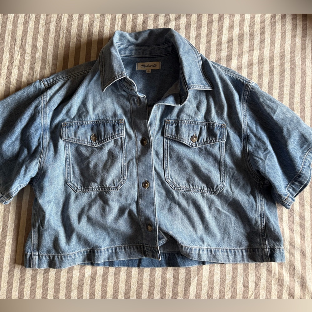 NWOT Maxwell boxy denim top